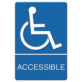 Headline® Sign Ada Sign, Restroom-wheelchair Accessible Tactile Symbol, Molded Plastic, 6 X 9 freeshipping - TVN Wholesale