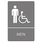 Headline® Sign Ada Sign, Restroom-wheelchair Accessible Tactile Symbol, Molded Plastic, 6 X 9 freeshipping - TVN Wholesale