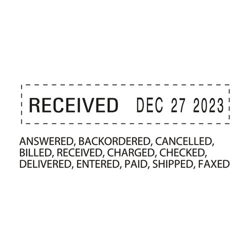 Trodat® Printy Economy 12-message Date Stamp, Self-inking, 2" X 0.38", Black freeshipping - TVN Wholesale