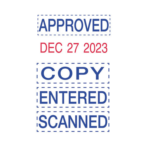 Trodat® Printy Economy Micro 5-in-1 Date Stamp, Self-inking, 0.75" X 1", Blue-red freeshipping - TVN Wholesale