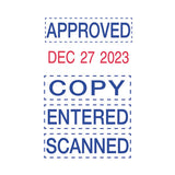 Trodat® Printy Economy Micro 5-in-1 Date Stamp, Self-inking, 0.75" X 1", Blue-red freeshipping - TVN Wholesale