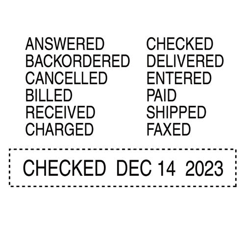 Trodat® Professional 12-message Date Stamp, Self-inking, 2.25 X 0.38, Black freeshipping - TVN Wholesale
