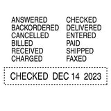 Trodat® Professional 12-message Date Stamp, Self-inking, 2.25 X 0.38, Black freeshipping - TVN Wholesale