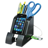 Victor® Smart Charge Pencil Cup With Usb Charging Hub, Black freeshipping - TVN Wholesale