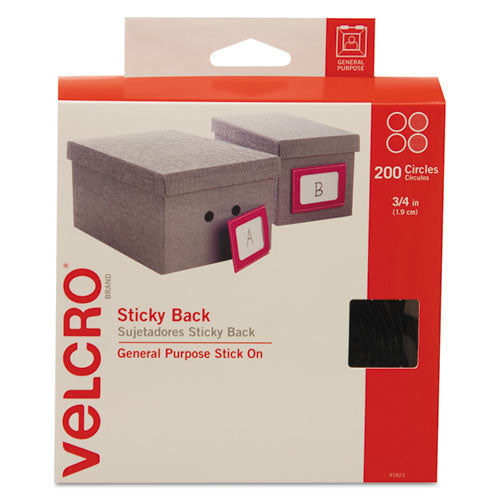 VELCRO® Brand Sticky-back Fasteners, Removable Adhesive, 0.63" Dia, Clear, 75-pack freeshipping - TVN Wholesale