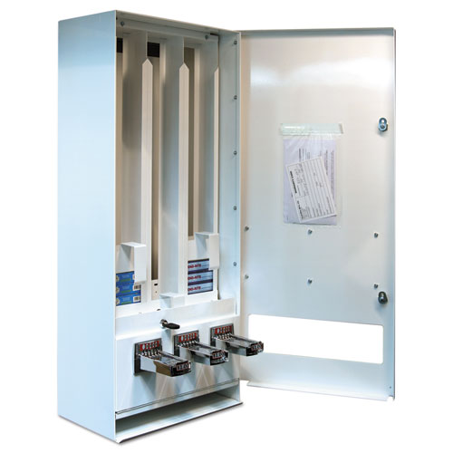 Vend-Rite Coin-operated Soap Vender, 3-column, 16.25 X 9.5 X 37.75, White-blue freeshipping - TVN Wholesale