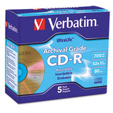 Verbatim® Cd-r Archival Grade Recordable Disc, 700 Mb-80 Min, 52x, Spindle, Gold, 50-pack freeshipping - TVN Wholesale
