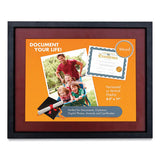 Victory Light Tu-tone Poster Frame With Mat, Glass-wood, 8.5 X 11 Insert, Black-mahogany freeshipping - TVN Wholesale