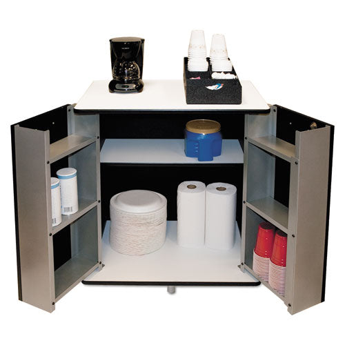 Vertiflex® Refreshment Stand, Two-shelf, 29.5w X 21d X 33h, Black-white freeshipping - TVN Wholesale
