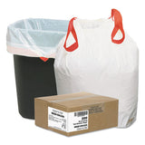 Draw 'n Tie® Heavy-duty Trash Bags, 13 Gal, 0.9 Mil, 24.5" X 27.38", White, 200-box freeshipping - TVN Wholesale