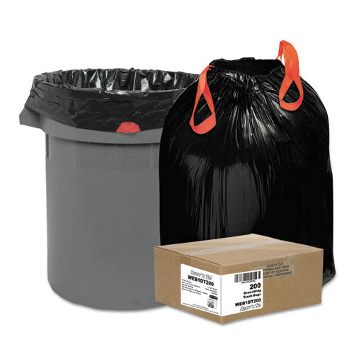 Draw 'n Tie® Heavy-duty Trash Bags, 30 Gal, 1.2 Mil, 30.5" X 33", Black, 200-box freeshipping - TVN Wholesale