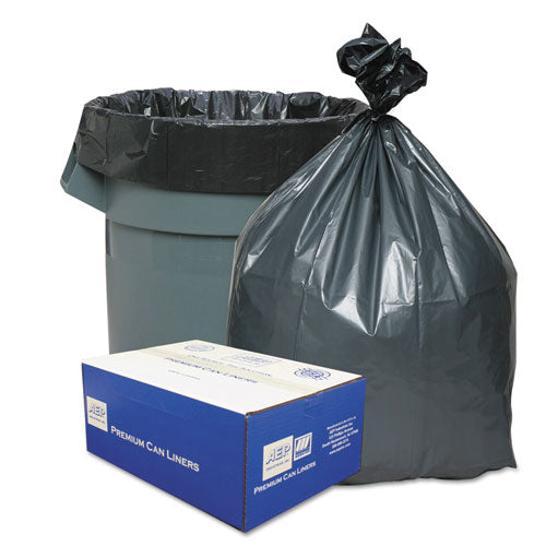 Platinum Plus® Can Liners, 56 Gal, 1.55 Mil, 43" X 48", Gray, 50-carton freeshipping - TVN Wholesale