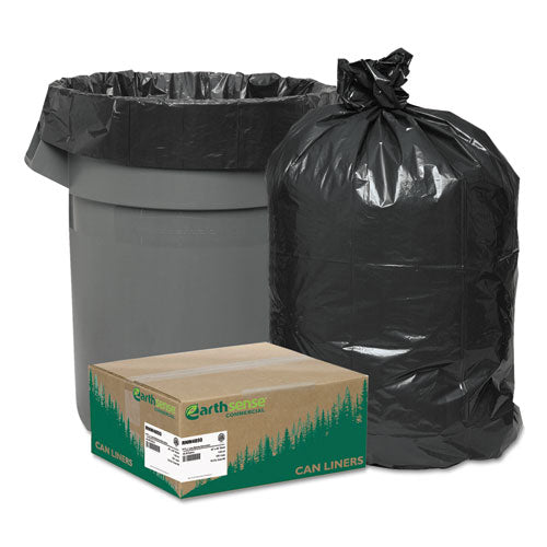 Earthsense® Commercial Linear Low Density Recycled Can Liners, 45 Gal, 1.25 Mil, 40" X 46", Black, 100-carton freeshipping - TVN Wholesale
