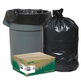 Earthsense® Commercial Linear Low Density Recycled Can Liners, 60 Gal, 1.65 Mil, 38" X 58", Black, 100-carton freeshipping - TVN Wholesale