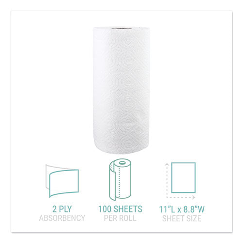 Windsoft® Kitchen Roll Towels, 2 Ply, 11 X 8.8, White, 100-roll freeshipping - TVN Wholesale