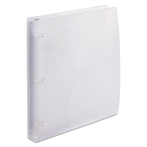 Wilson Jones® Translucent Flex Poly Round Ring Binder, 3 Rings, 1" Capacity, 11 X 8.5, Clear freeshipping - TVN Wholesale