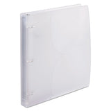 Wilson Jones® Translucent Flex Poly Round Ring Binder, 3 Rings, 1" Capacity, 11 X 8.5, Clear freeshipping - TVN Wholesale