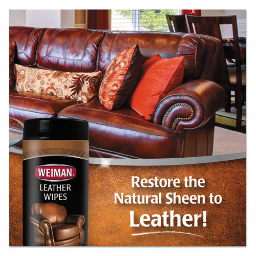 WEIMAN® Leather Wipes, 7 X 8, 30-canister freeshipping - TVN Wholesale