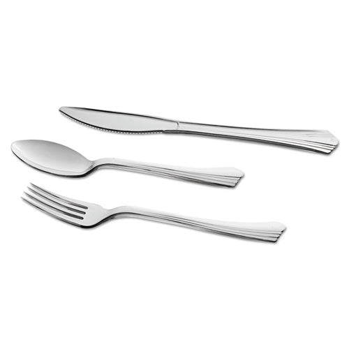 WNA Reflections Heavyweight Plastic Utensils, Knife, Silver, 7 1-2", 40-pack freeshipping - TVN Wholesale