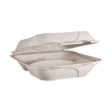 World Centric® Fiber Hinged Containers, 3-compartments, 9 X 9 X 3, Natural, 300-carton freeshipping - TVN Wholesale