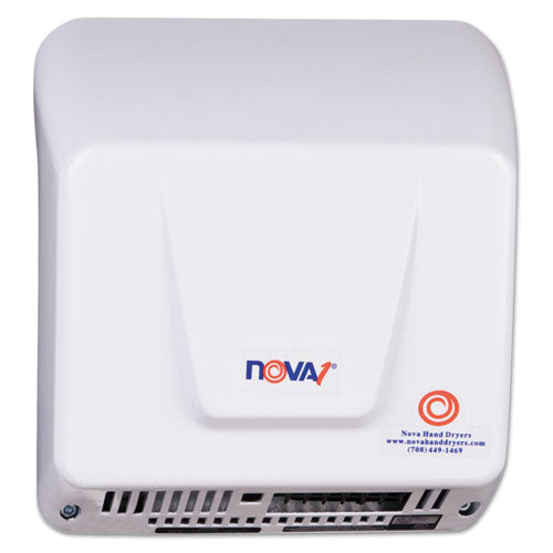 WORLD DRYER® Nova Hand Dryer, 110-240v, Aluminum, White freeshipping - TVN Wholesale