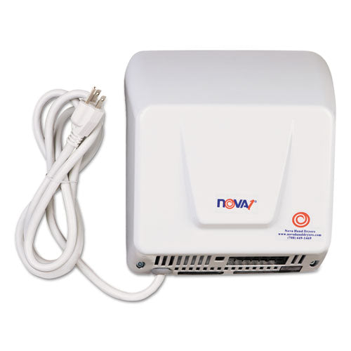 WORLD DRYER® Nova Hand Dryer, 110-120v, Aluminum, White freeshipping - TVN Wholesale