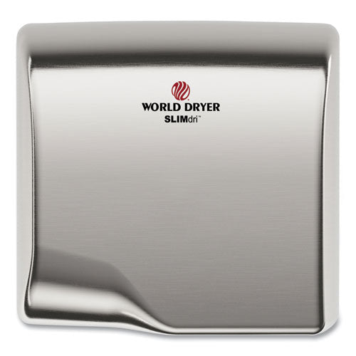WORLD DRYER® Slimdri Hand Dryer, Brushed Stainless Steel freeshipping - TVN Wholesale