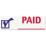 Xstamper® Two-color Title Stamp, Paid, Blue-red freeshipping - TVN Wholesale