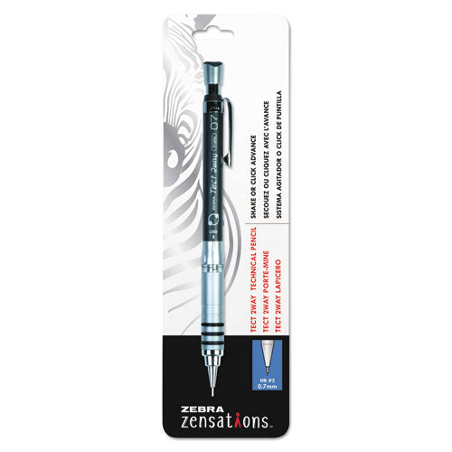 Zebra® Zensations Tect 2way 1000 Technical Pencil, 0.7 Mm, Hb (#2), Black Lead, Black Barrel freeshipping - TVN Wholesale