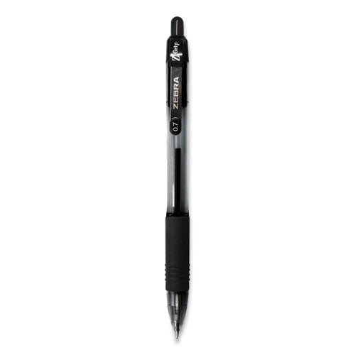 Zebra® Z-grip Ballpoint Pen, Retractable, Medium 0.7 Mm, Black Ink, Black Tinted Barrel, Dozen freeshipping - TVN Wholesale