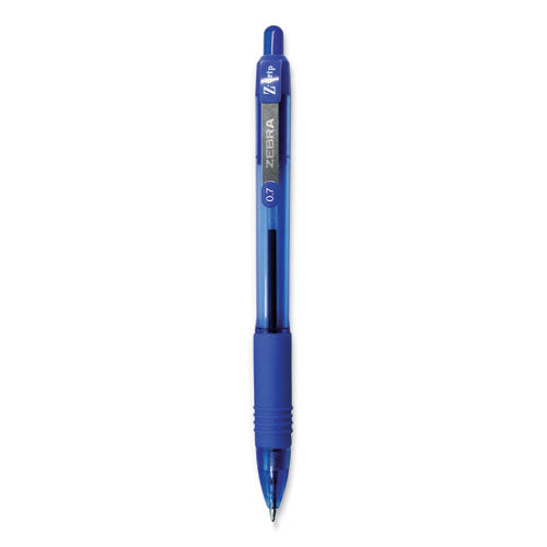 Zebra® Z-grip Ballpoint Pen, Retractable, Medium 0.7 Mm, Blue Ink, Blue Tinted Barrel, Dozen freeshipping - TVN Wholesale