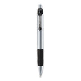 Zebra® Z-grip Metal Ballpoint Pen, Retractable, Medium 1 Mm, Black Ink, Silver Barrel, Dozen freeshipping - TVN Wholesale