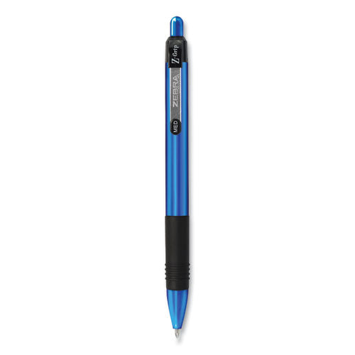 Zebra® Z-grip Metal Ballpoint Pen, Retractable, Medium 1 Mm, Blue Ink, Blue Barrel, Dozen freeshipping - TVN Wholesale