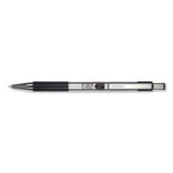 Zebra® F-301 Ballpoint Pen, Retractable, Fine 0.7 Mm, Black Ink, Stainless Steel-black Barrel freeshipping - TVN Wholesale