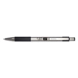 Zebra® F-301 Ballpoint Pen, Retractable, Bold 1.6 Mm, Black Ink, Stainless Steel-black Barrel, Dozen freeshipping - TVN Wholesale