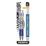 Zebra® G-301 Gel Pen, Retractable, Medium 0.7 Mm, Blue Ink, Stainless Steel-blue Barrel, 2-pack freeshipping - TVN Wholesale