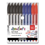 Doodler'z Gel Pen, Stick, Bold 1 Mm, Assorted Ink And Barrel Colors, 10-pack