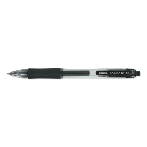 Zebra® Sarasa Dry Gel X20 Gel Pen, Retractable, Medium 0.7 Mm, Black Ink, Smoke Barrel, Dozen freeshipping - TVN Wholesale