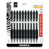 Zebra® Sarasa Dry Gel X20 Gel Pen, Retractable, Medium 0.7 Mm, Black Ink, Clear Barrel, 10-pack freeshipping - TVN Wholesale