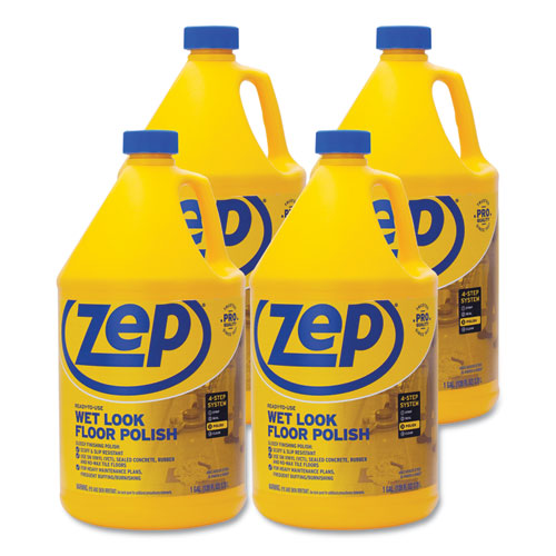 Zep Commercial® Wet Look Floor Polish, 1 Gal, 4-carton freeshipping - TVN Wholesale