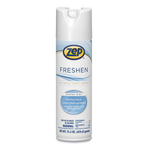 Zep® Freshen Disinfectant Spray, Spring Mist, 15.5 Oz Aerosol Spray, 12-carton freeshipping - TVN Wholesale