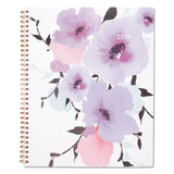 Mina Weekly-monthly Planner, Main Floral Artwork, 11 X 8.5, White-violet-peach Cover, 12-month (jan To Dec): 2022