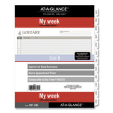 2-page-per-week Planner Refills, 11 X 8.5, White Sheets, 12-month (jan To Dec): 2022