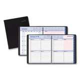 Quicknotes Special Edition Weekly Block Format Appointment Book, 10 X 8, Black-pink Cover, 12-month (jan To Dec): 2022