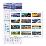 AT-A-GLANCE® Scenic Three-month Wall Calendar, Scenic Landscape Photography, 12 X 27, White Sheets, 14-month (dec To Jan): 2021 To 2023 freeshipping - TVN Wholesale 