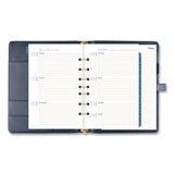 AT-A-GLANCE® Buckle Closure Planner-organizer Starter Set, 8.5 X 5.5, Navy Blue-gold Cover, 12-month (jan To Dec): Undated freeshipping - TVN Wholesale 
