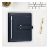 AT-A-GLANCE® Buckle Closure Planner-organizer Starter Set, 8.5 X 5.5, Navy Blue-gold Cover, 12-month (jan To Dec): Undated freeshipping - TVN Wholesale 