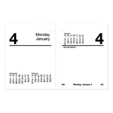 Compact Desk Calendar Refill, 3 X 3.75, White Sheets, 2022