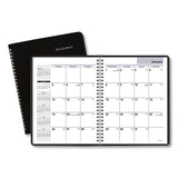 Dayminder Monthly Planner With Memo Section, Ruled Blocks, 8.75 X 7, Black Cover, 12-month (jan To Dec): 2022