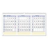 Quicknotes Three-month Wall Calendar In Horizontal Format, 24 X 12, White Sheets, 15-month (dec To Feb): 2021 To 2023